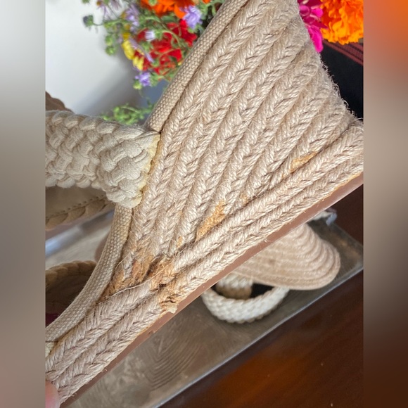 Woven Lucky Brand Espadrille Wedges - Picture 6 of 11
